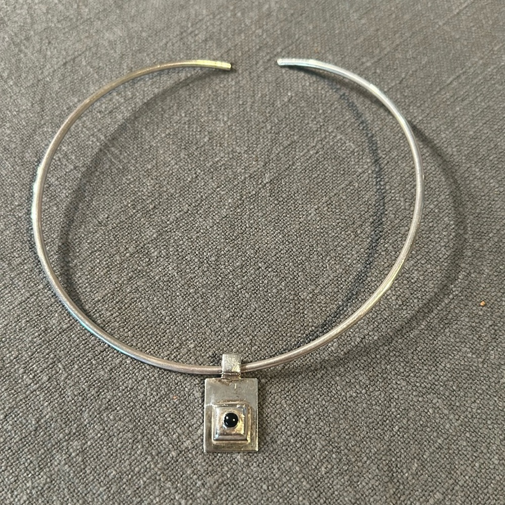 Silpada Sterling Silver Choker & SS/Black Onyx Choker